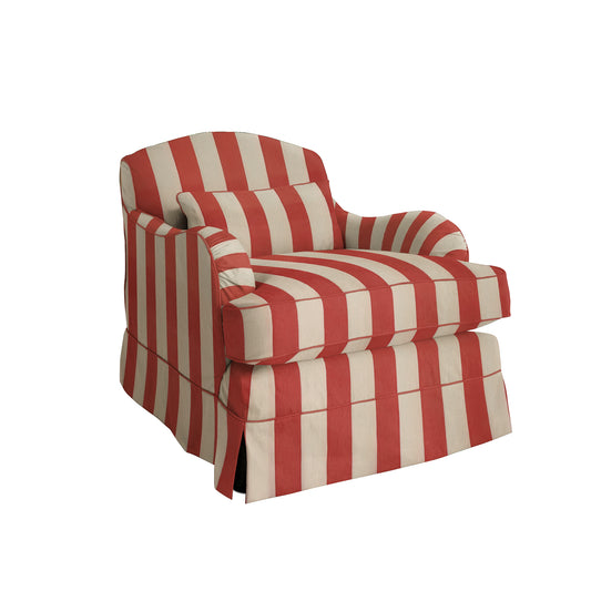 Felix Armchair in Petunia Red Stripe