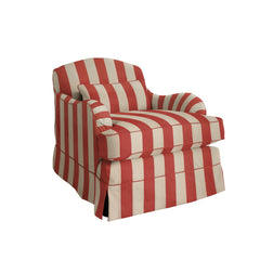 Felix Armchair in Petunia Red Stripe