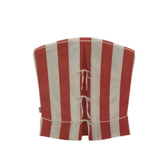 Felix Armchair in Petunia Red Stripe