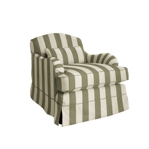 Felix Armchair in Spring Green Stripe