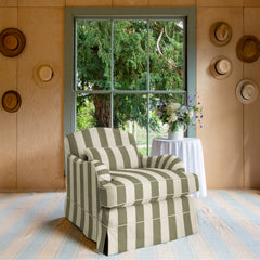 Felix Armchair in Spring Green Stripe