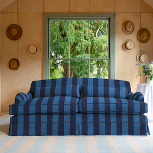 Felix Large Sofa in Coastal Blue Stripe