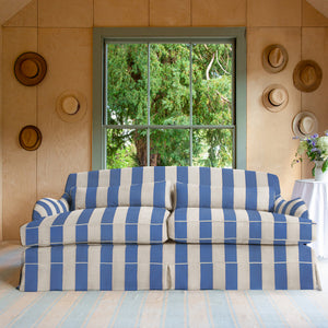Felix Large Sofa in Cornish Blue Stripe