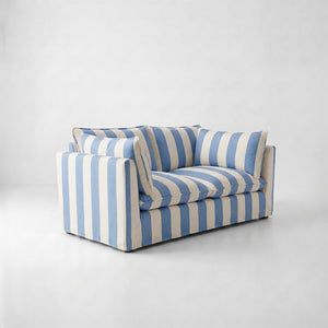 Cocobella 2 Seater Sofa in Cornish Blue Stripe