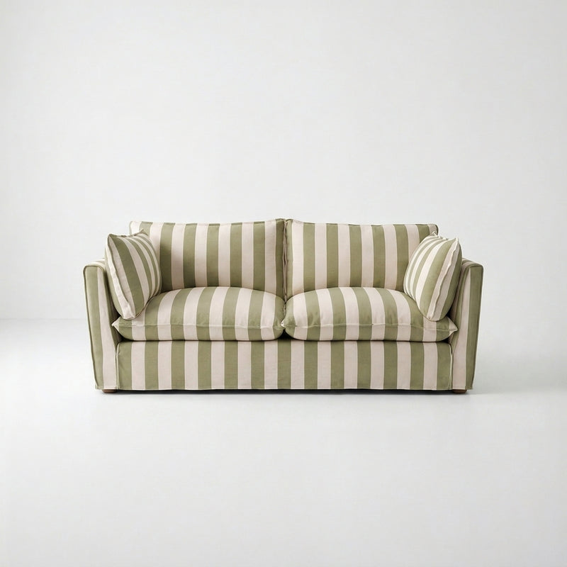 Cocobella 2.5 Seater Sofa in Spring Green Stripe
