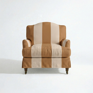 Isobel Armchair in Caramel Stripe