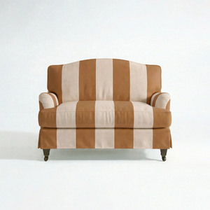 Isobel Loveseat in Caramel Stripe