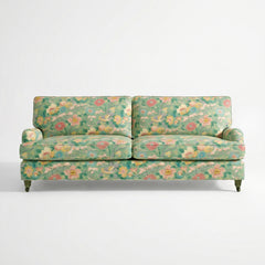 Isobel Straight Back 3 seater sofa in Little Magnolia Emerald - Ex-Display