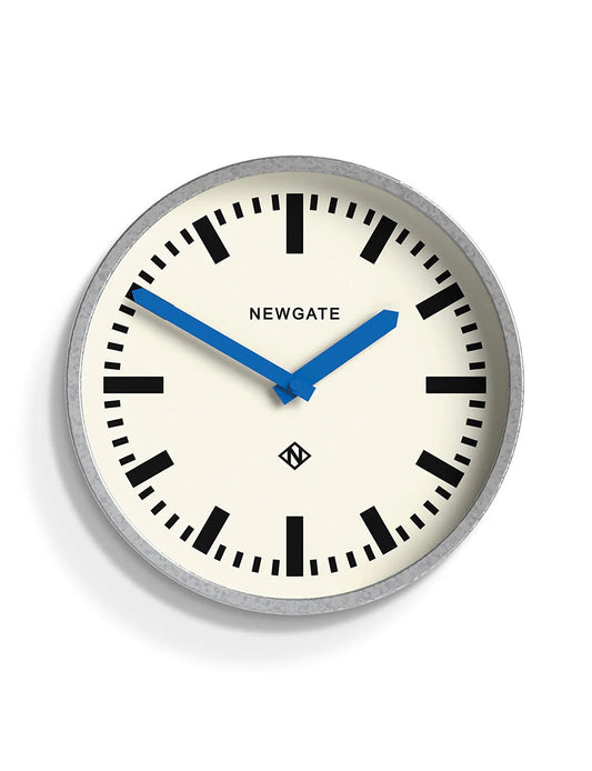 Luggage Wall Clock - Galvanised & Blue