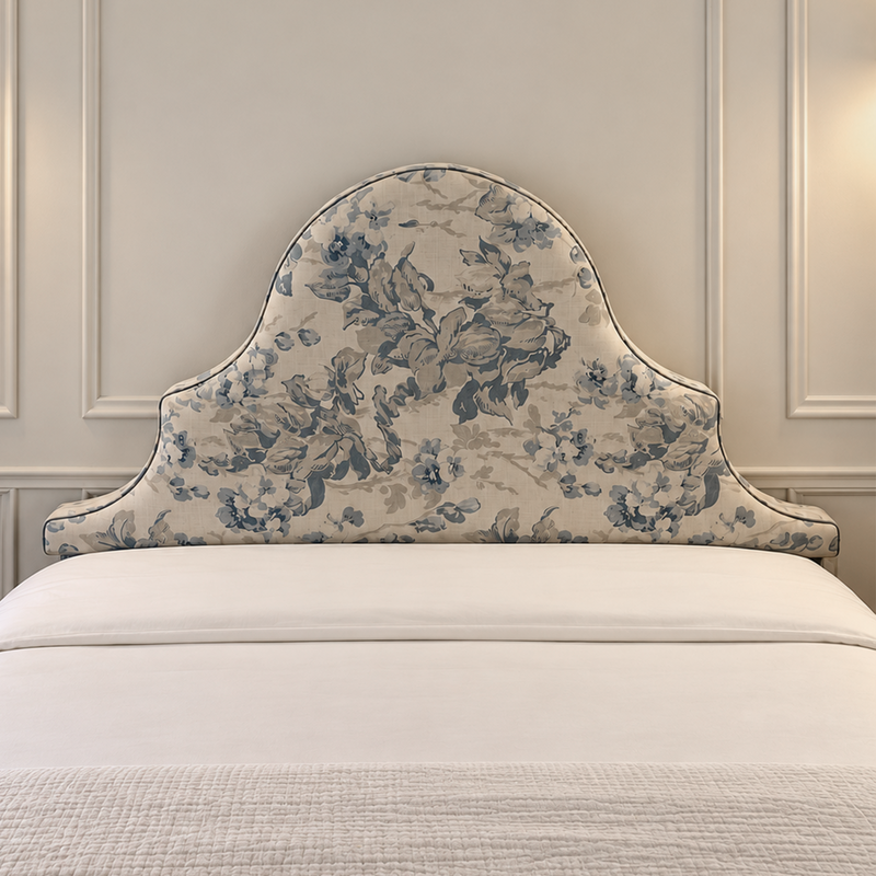 King Size Headboard in Midsummer Faded Blue - Available Now