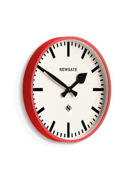 Number Three Railway Wall Clock - Red
