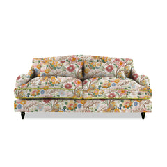 Felix 3 seater sofa in Magnolia Cream Blue with Velvet Trim