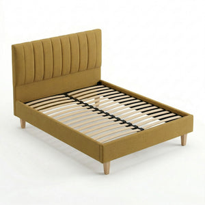 Bespoke Panel Bed in Brera Lino Hemp - Available Now