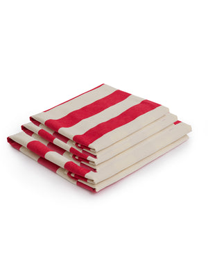 Felix Armchair Loose Cover in Petunia Red Stripe