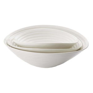 White Porcelain Salad Bowl - Set of 3