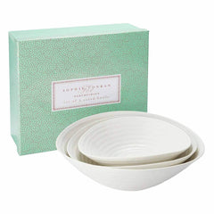 White Porcelain Salad Bowl - Set of 3