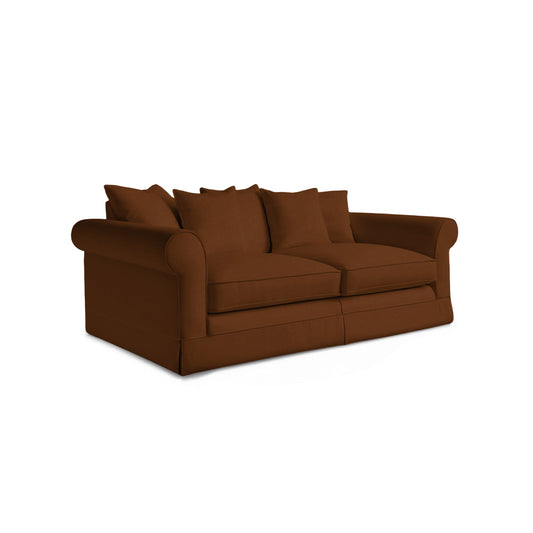 Salthrop Large Sofa with Scatter Cushion in Beatrice Nutmeg