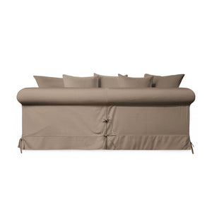 Salthrop Large Sofa with Scatter Cushion in Boho Parchment
