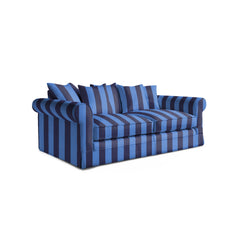 Salthrop Large Sofa with Scatter Cushion in Coastal Blue Stripe