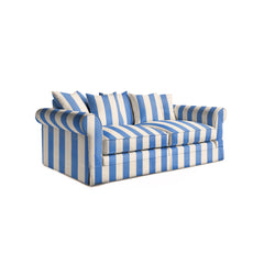 Salthrop Large Sofa with Scatter Cushion in Cornish Blue Stripe