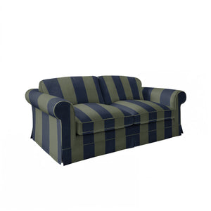 Salthrop Large Sofa with Big Back Cushion in Woodland Stripe