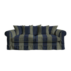 Salthrop Large Sofa with Scatter Cushion in Woodland Stripe
