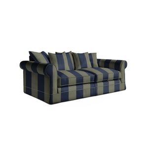 Salthrop Large Sofa with Scatter Cushion in Woodland Stripe