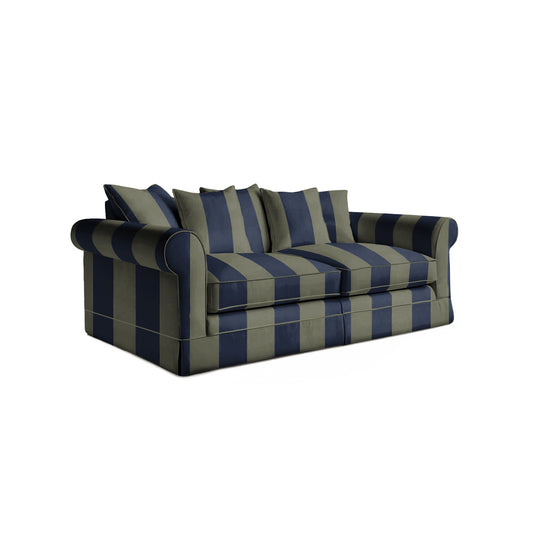 Salthrop Large Sofa with Scatter Cushion in Woodland Stripe