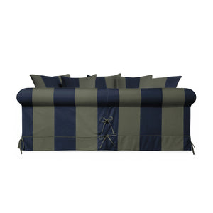 Salthrop Large Sofa with Scatter Cushion in Woodland Stripe