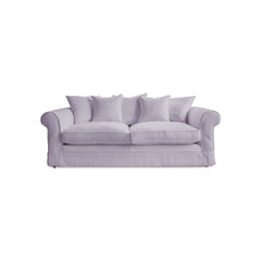 Salthrop Large Sofa with Scatter Cushions in Cotton Linen Sea Salt - Made To Order