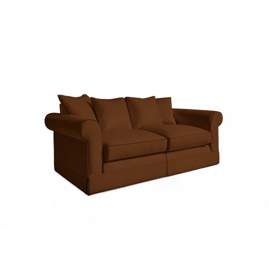 Salthrop Medium Sofa with Scatter Cushion in Beatrice Nutmeg