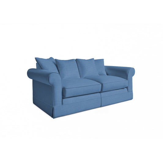 Salthrop Medium Sofa with Scatter Cushion in Boho Denim