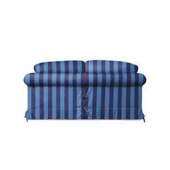 Salthrop Medium Sofa with Big Back Cushion in Coastal Blue Stripe