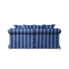 Salthrop Medium Sofa with Scatter Cushion in Coastal Blue Stripe
