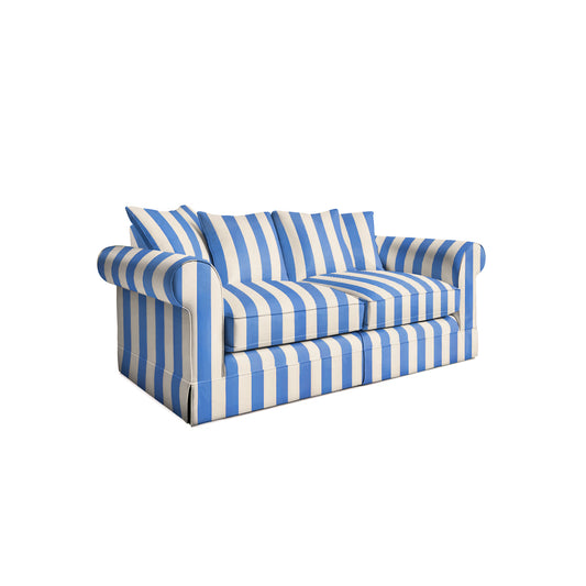 Salthrop Medium Sofa with Scatter Cushion in Cornish Blue Stripe