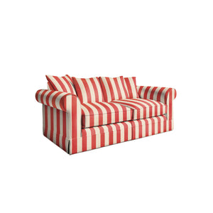 Salthrop Medium Sofa with Scatter Cushion in Petunia Red Stripe