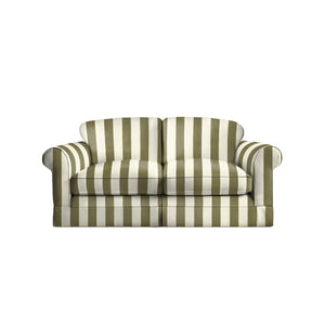 Salthrop Medium Sofa with Big Back Cushion in Spring Green Stripe