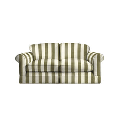 Salthrop Medium Sofa with Big Back Cushion in Spring Green Stripe
