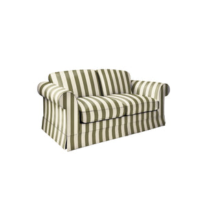 Salthrop Medium Sofa with Big Back Cushion in Spring Green Stripe