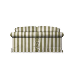 Salthrop Medium Sofa with Big Back Cushion in Spring Green Stripe