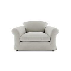 Salthrop Small Sofa with Big Back Cushions in Cotton Linen Cool Coconut - Made To Order