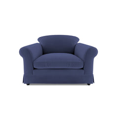 Salthrop Small Sofa with Big Back Cushions in Cotton Linen Inkspot - Made To Order
