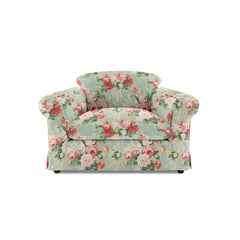 Salthrop Small Sofa with Big Back Cushions in English Garden Grey Skies - Made to Order