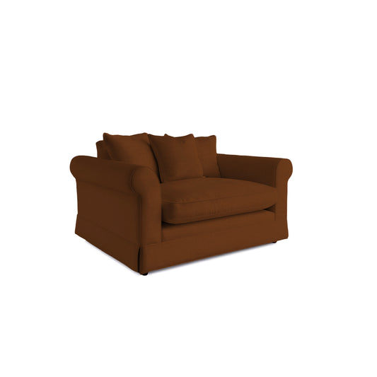 Salthrop Loveseat with Scatter Cushion in Beatrice Nutmeg