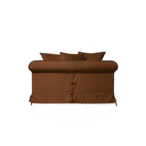 Salthrop Loveseat with Scatter Cushion in Beatrice Nutmeg