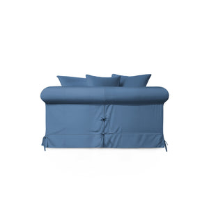 Salthrop Loveseat with Scatter Cushion in Boho Denim