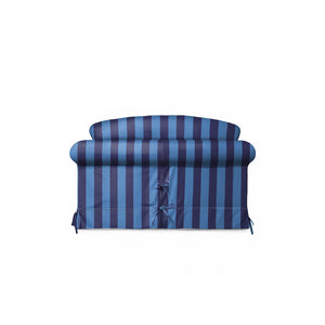 Salthrop Loveseat with Big Back Cushion in Coastal Blue Stripe