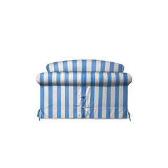 Salthrop Loveseat with Big Back Cushion in Cornish Blue Stripe