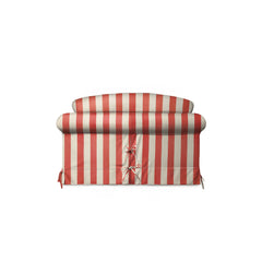 Salthrop Loveseat with Big Back Cushion in Petunia Red Stripe