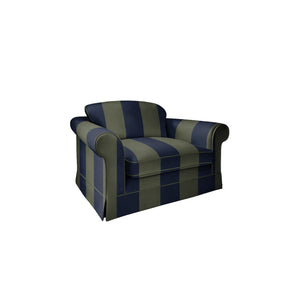 Salthrop Loveseat with Big Back Cushion in Woodland Stripe